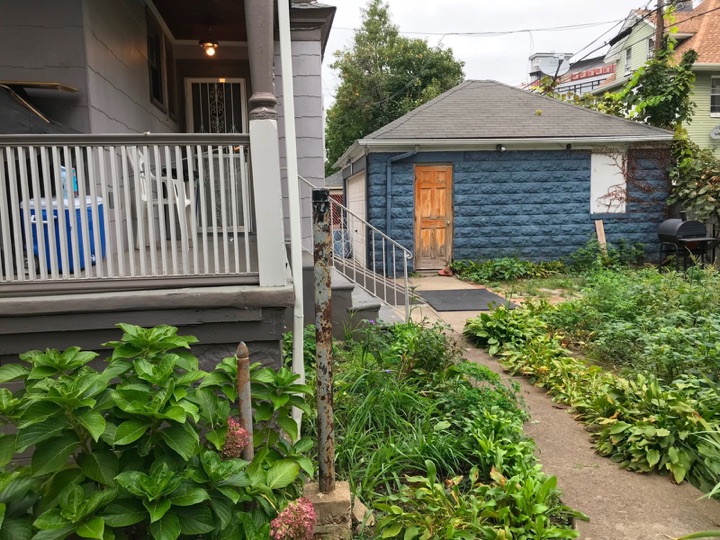 Backyard garden garage