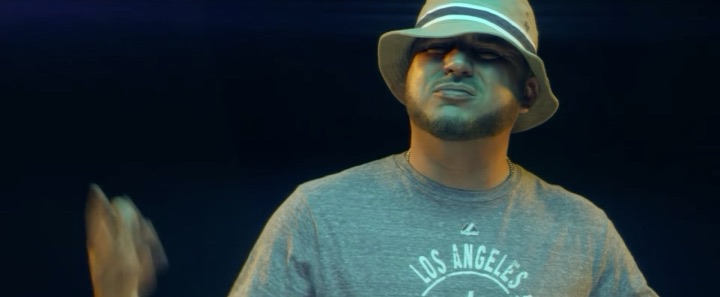 Blue rapper hat