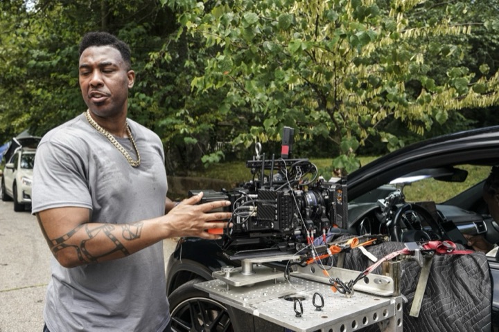 Behind the scenes: car shoot camera car mount