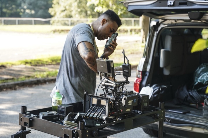 Behind the scenes: car shoot trunk monitors