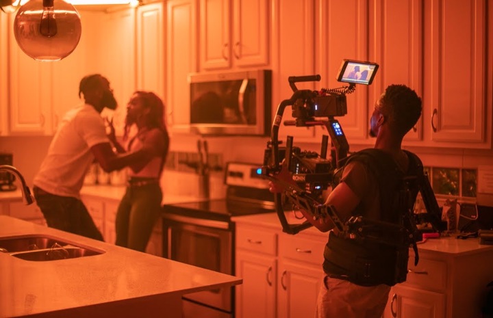 Behind the scenes: orange kitchen gimbal