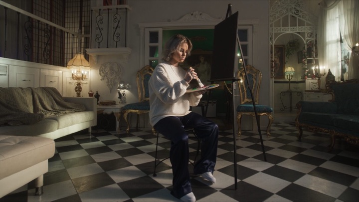 Checkerboard parlor artist