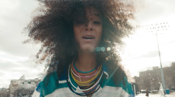 Curls striped shirt backlit