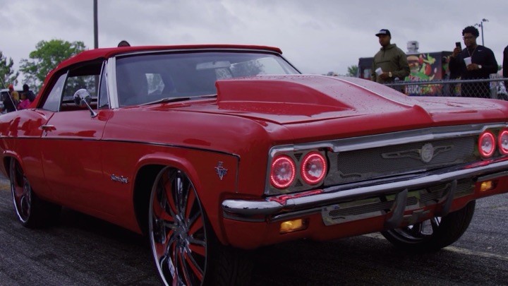 Red classic car