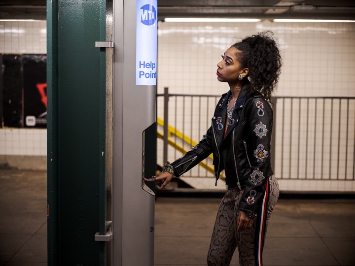 Subway platform portrait